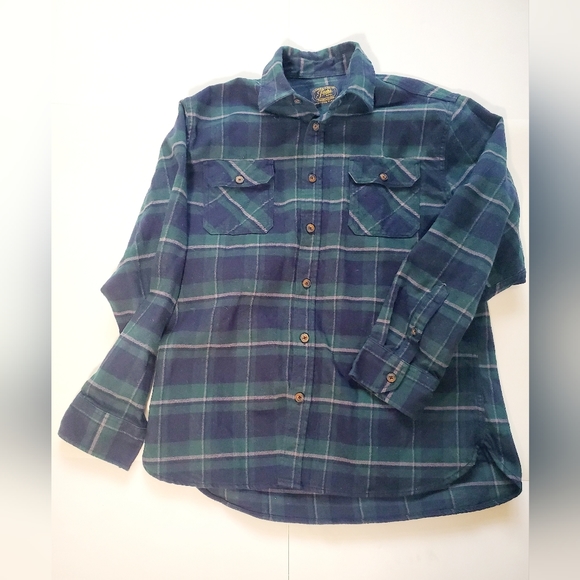 Mens jachs green and blue large flannel - Picture 1 of 3